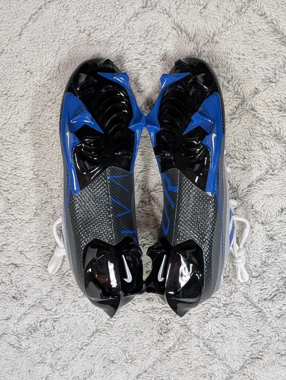 Nike Vapor Edge Speed 360 Black Game Royal Football Cleats Mens 8.5 DQ5110-041